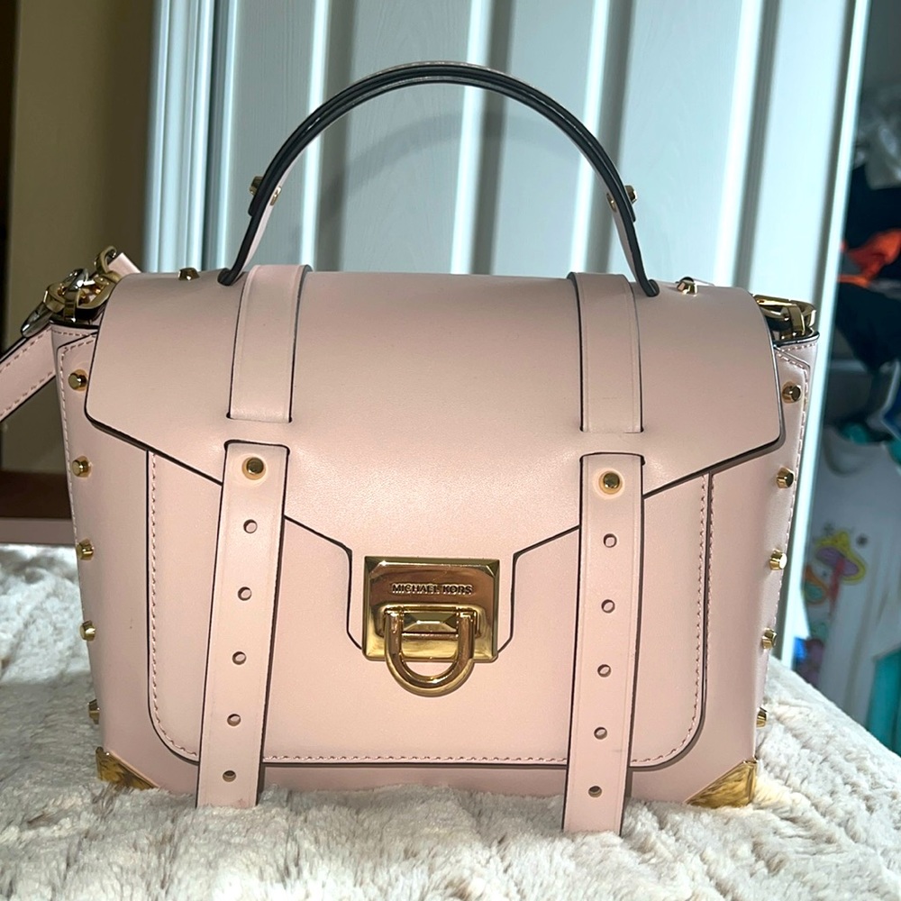 Michael Kors pink blush Manhattan handbag